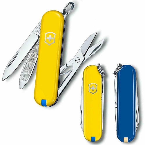 Ніж Victorinox Classic SD Ukraine 58 мм/7 функцій/жовто-синій