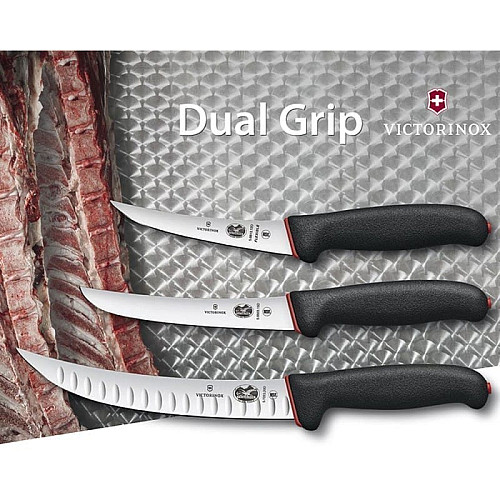 Кухонный нож Victorinox Fibrox Boning Superflex, 15 см, черный. ручкой Dual Grip