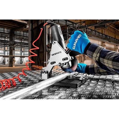 Стойка для шлифмашины угловой GRAPHITE, диаметр диска 115/125мм, поворотные тиски.