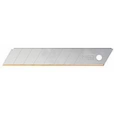 Лезо сегментоване Neo Tools, 18х0.5мм, край з титановим покриттям, 10шт