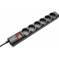 Сетевой фильтр Trust Surge Guard 6XSchuko,3G*1.5мм2, 1.8м, черный