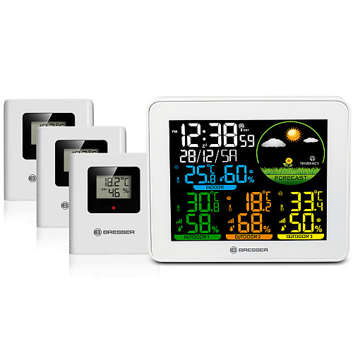 Метеостанція Bresser Colour Weather Station with 3 Sensors (9600028/13452)