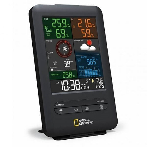 Метеостанция National Geographic Weather Center 5-in-1 256 colour Black (9080500)