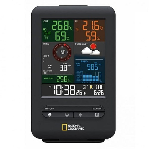 Метеостанция National Geographic Weather Center 5-in-1 256 colour Black (9080500)