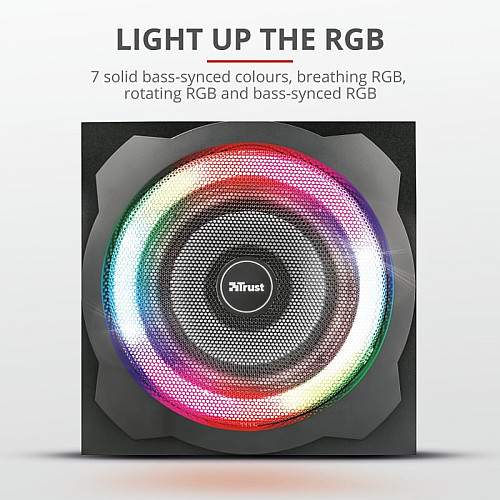 Акустична система Trust GXT 629 Tytan 2.1, 60Вт, AUX, RGB, чорний