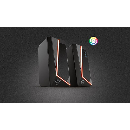 Акустическая система Trust GXT 609 Zoxa 2.0, USB/AUX, RGB, черный