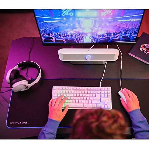 Акустическая система Trust GXT 619 Thorne Саундбар, USB/AUX, RGB, белый