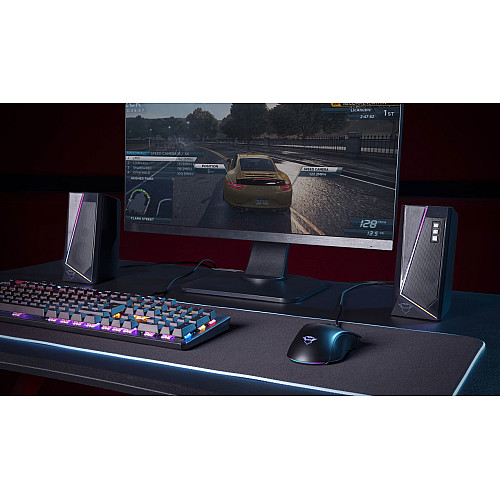 Акустическая система Trust GXT 609 Zoxa 2.0, USB/AUX, RGB, черный