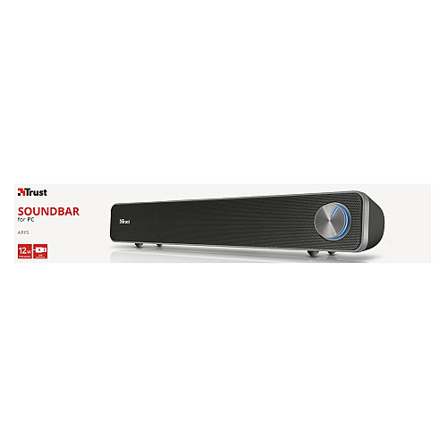 Акустична система Trust Arys Саундбар, USB/AUX, чорний