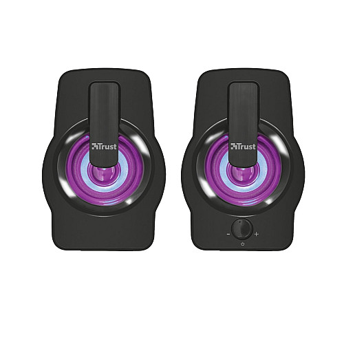 Акустична система Trust Gemi 2.0, USB/AUX, RGB, чорний