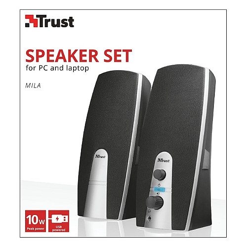 Акустическая система Trust Mila 2.0, USB/AUX, черный