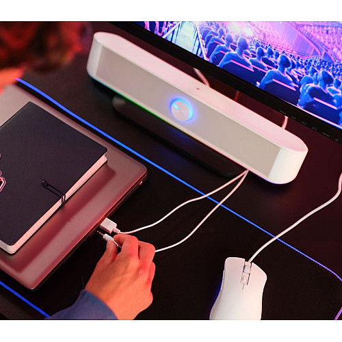 Акустическая система Trust GXT 619 Thorne Саундбар, USB/AUX, RGB, белый
