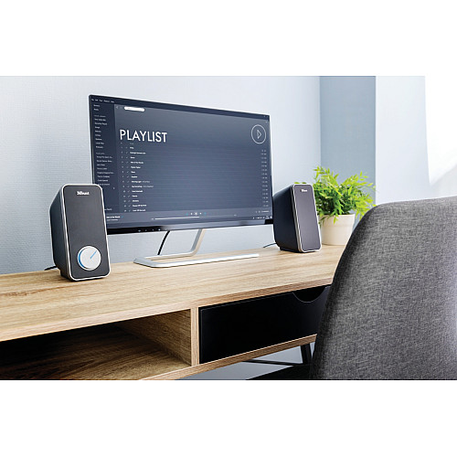 Акустична система Trust Arys 2.0, 14Вт, USB/AUX, чорний