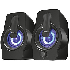 Акустична система Trust Gemi 2.0, USB/AUX, RGB, чорний