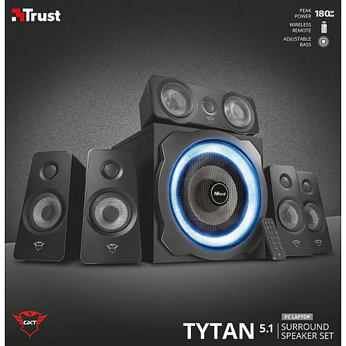 Акустична система Trust GXT 658 Tytan 5.1, 90Вт, AUX, чорний