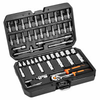 Набір інструментів Neo Tools, Набір торцевих головок, 73шт, 1/2