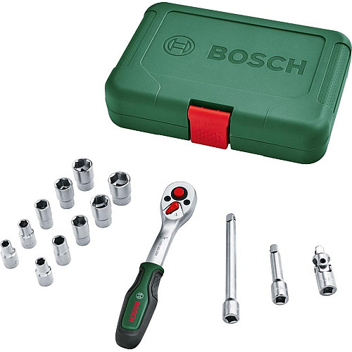 Набір інструментів Bosch, торцевих головок, 14шт, 1/4