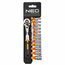 Набір торцевих головок Neo Tools, 14шт, 1/4