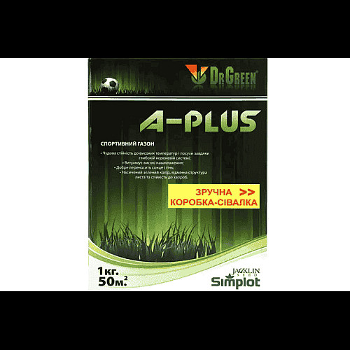 Газонна трава Спортивна A-Plus Dr. Green Jacklin Seed 1 кг
