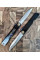 Ніж складаний Higonokami 100 mm, Shirogami сталь, рукоятка - латунь (чорна), HONMAMON (1115380)