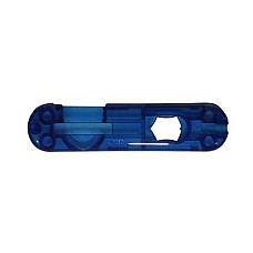 Накладка на ніж Victorinox передня, з ліхтариком, 58 мм, прозора синя