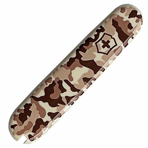 Накладка на нож Victorinox Va+ передняя, с логотипом, 91 мм, камуфляж бежевый.