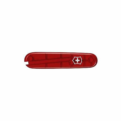 Накладка на нож Victorinox kVa+ передняя, с логотипом, 84 мм, прозрачная красная