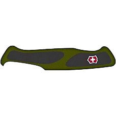Накладка на ніж Victorinox RangerGrip Vh+ передня, з логотипом, 130 мм, зелена з чорним