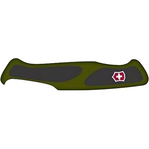 Накладка на ніж Victorinox RangerGrip Vh+ передня, з логотипом, 130 мм, зелена з чорним
