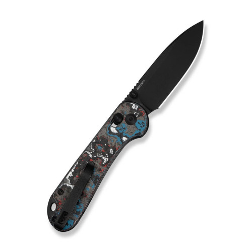 Ніж складаний кишеньковий Civivi Elementum (Crossbar Lock), (7.51 см) CPM S35VN / Nebula FatCarbon Fiber чорний/червоний/синій/білий