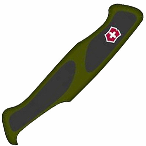 Накладка на ніж Victorinox RangerGrip Vh+ передня, з логотипом, 130 мм, зелена з чорним
