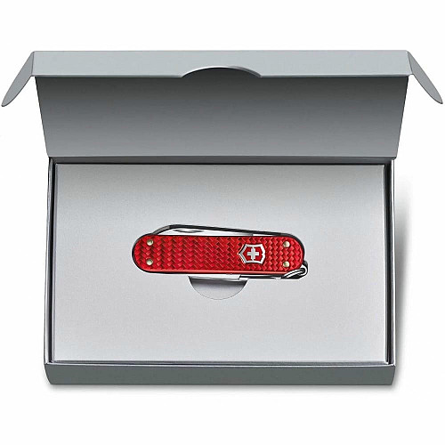 Нож Victorinox Classic SD Precious Alox Iconic Red 58мм/5функ/рифл/красный