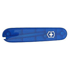 Накладка на нож Victorinox передняя, с логотипом, 91 мм, прозрачная синяя