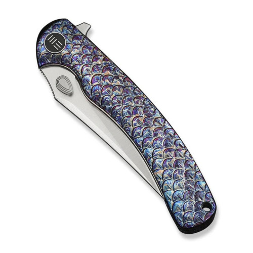 Ніж складаний туристичний Weknife Dracarys, (9.1 см) Böhler M390 / титан 6AL4V полум’яний