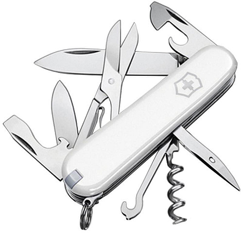 Накладка на ніж Victorinox передня, з логотипом,  58 мм, біла