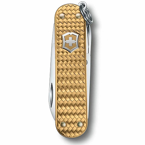 Нож Victorinox Classic SD Precious Alox Brass Gold 58мм/5функ/рифл/золотой