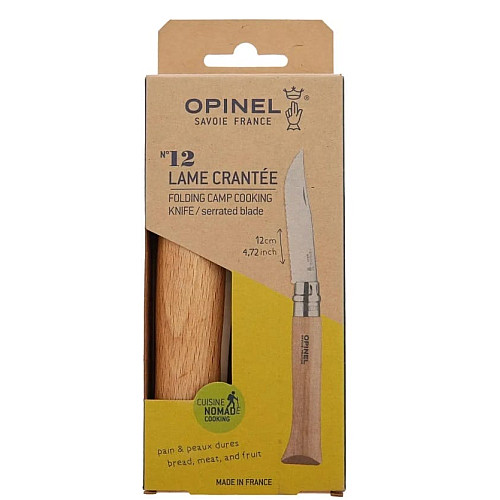 Нож зубчатый Opinel Inox Natural №12 Serrated 002441