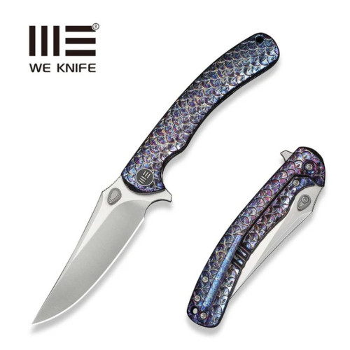 Ніж складаний туристичний Weknife Dracarys, (9.1 см) Böhler M390 / титан 6AL4V полум’яний
