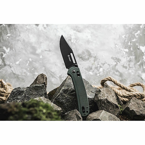 Чем складной Ganzo G768PT-GB сине-зеленый, черный клинок