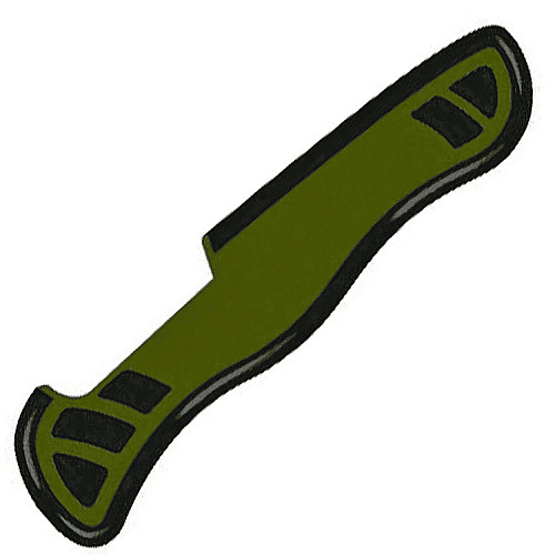 Накладка на нож Victorinox задняя, 111 мм, зеленая с черным.