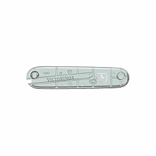 Накладка на нож Victorinox передняя, с логотипом, 91 мм, прозрачная серебристая