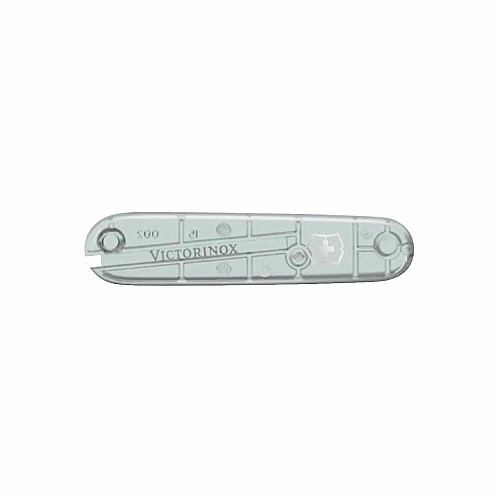 Накладка на ніж Victorinox передня, з логотипом,  91 мм, прозора срібляста