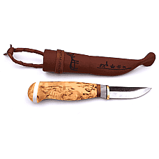 Ніж LAPPI Puukko 62, 80CrV2 62x18x3.2, руків'я - карельськая береза, чохол - шкіра (14210)