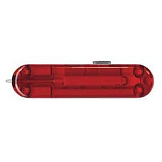 Накладка на нож Victorinox задняя, с ручкой, 58 мм, прозрачная красная