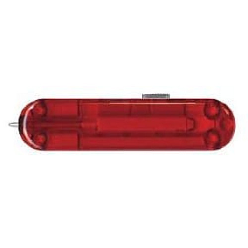 Накладка на нож Victorinox задняя, с ручкой, 58 мм, прозрачная красная