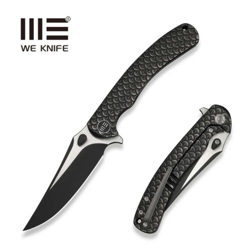 Ніж складаний туристичний Weknife Dracarys, (9.1 см) Böhler M390 / титан 6AL4V чорний