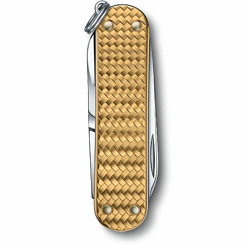 Нож Victorinox Classic SD Precious Alox Brass Gold 58мм/5функ/рифл/золотой