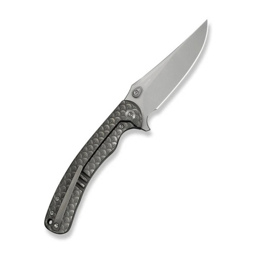 Ніж складаний туристичний Weknife Dracarys, (9.1 см) Böhler M390 / титан 6AL4V сірий