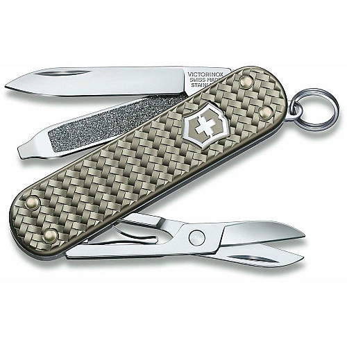 Нож Victorinox Classic SD Precious Alox Infinite Grey 58мм/5функ/рифл/серый