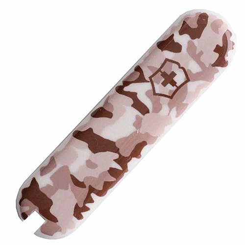 Накладка на нож Victorinox передняя, с логотипом, 58 мм, камуфляж бежевый.